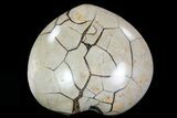 Polished Septarian Heart With Crystal Pockets #81349-2